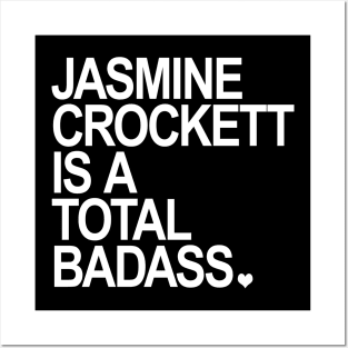 Jasmine Crockett is a total badass - white Posters and Art